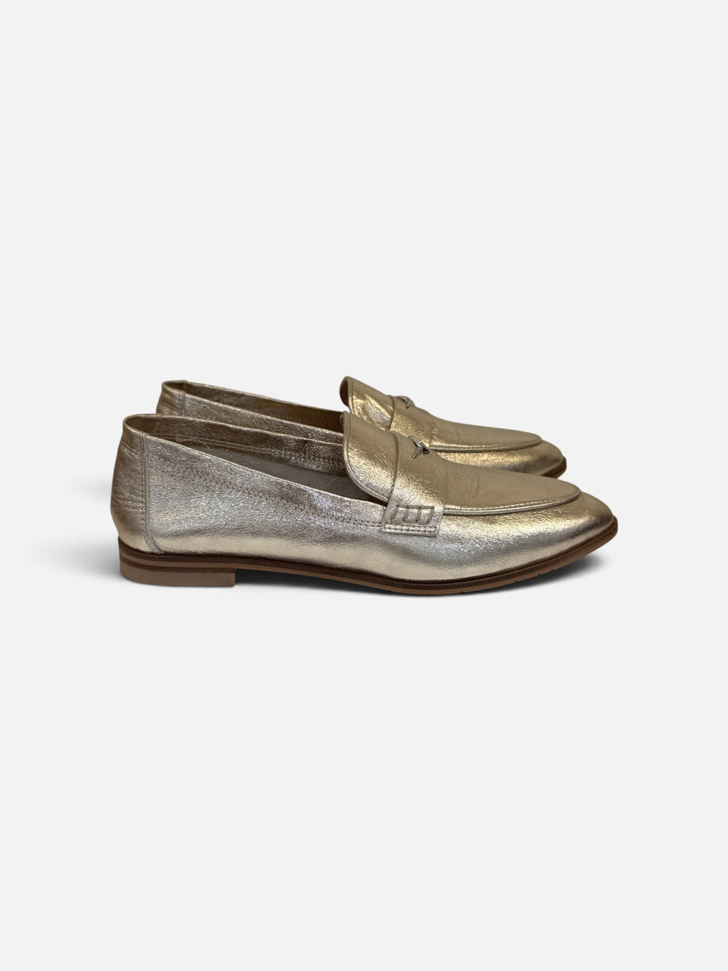 Silver Metallic Loafers