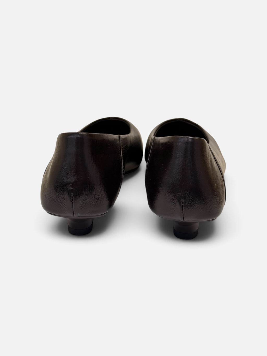 Dark Chocolate Pointed-Toe Ballet Flats