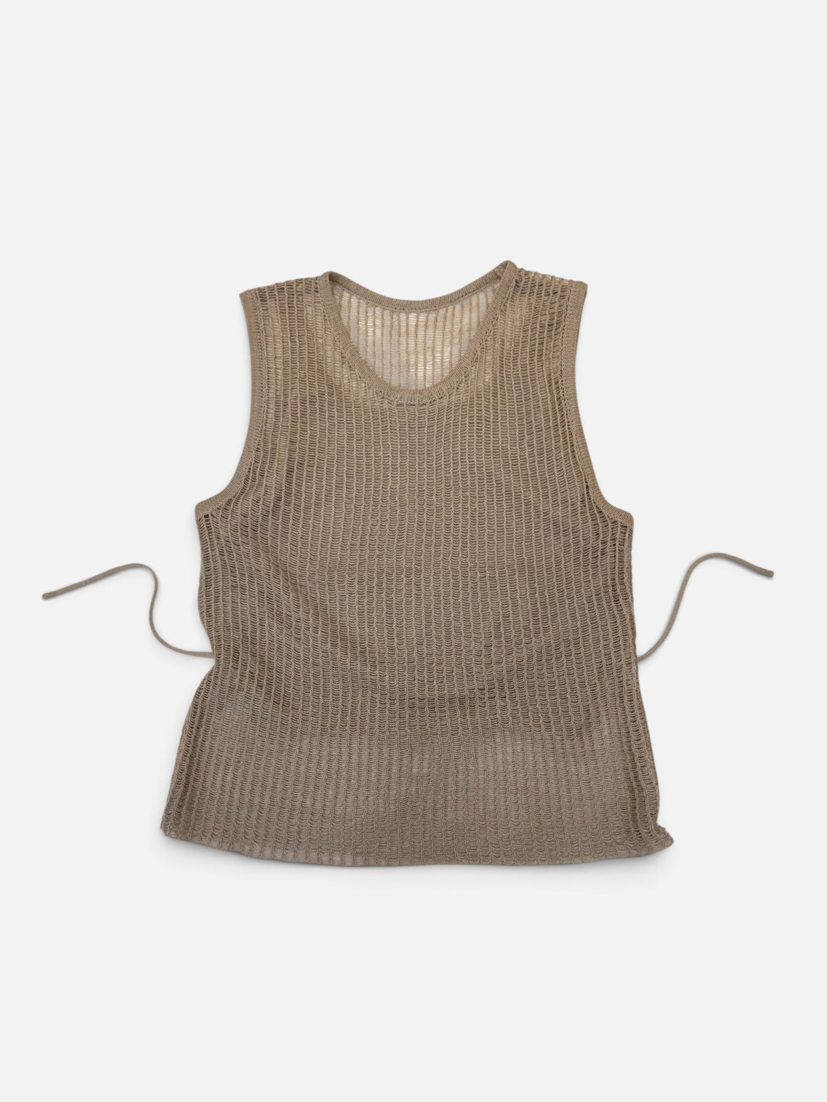 Layered Tank Set – Fitted Cami with Sheer Crochet Knit Top
