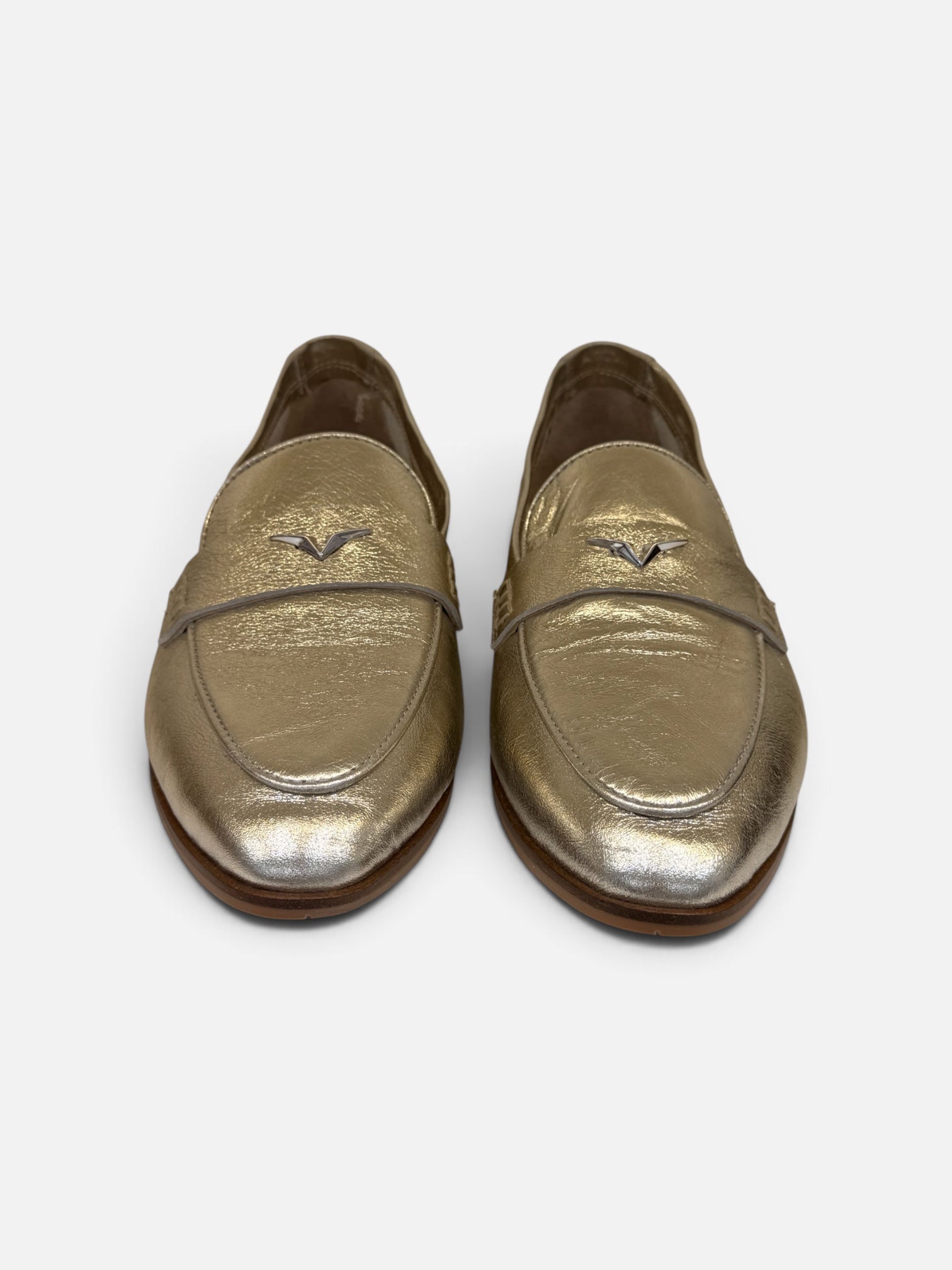 Silver Metallic Loafers