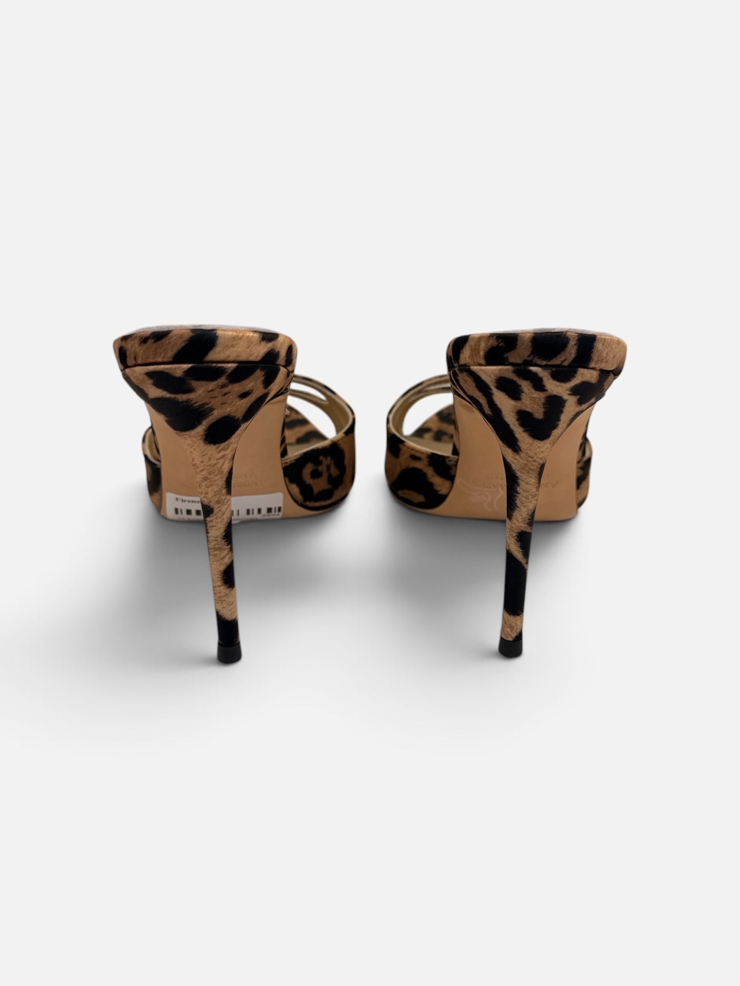 Leopard Print Mules with Crystal Buckle