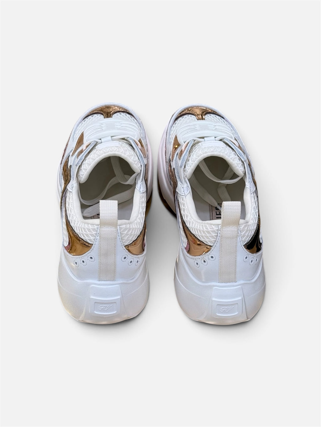 Luxe Metallic Pink & Gold Platform Sneakers