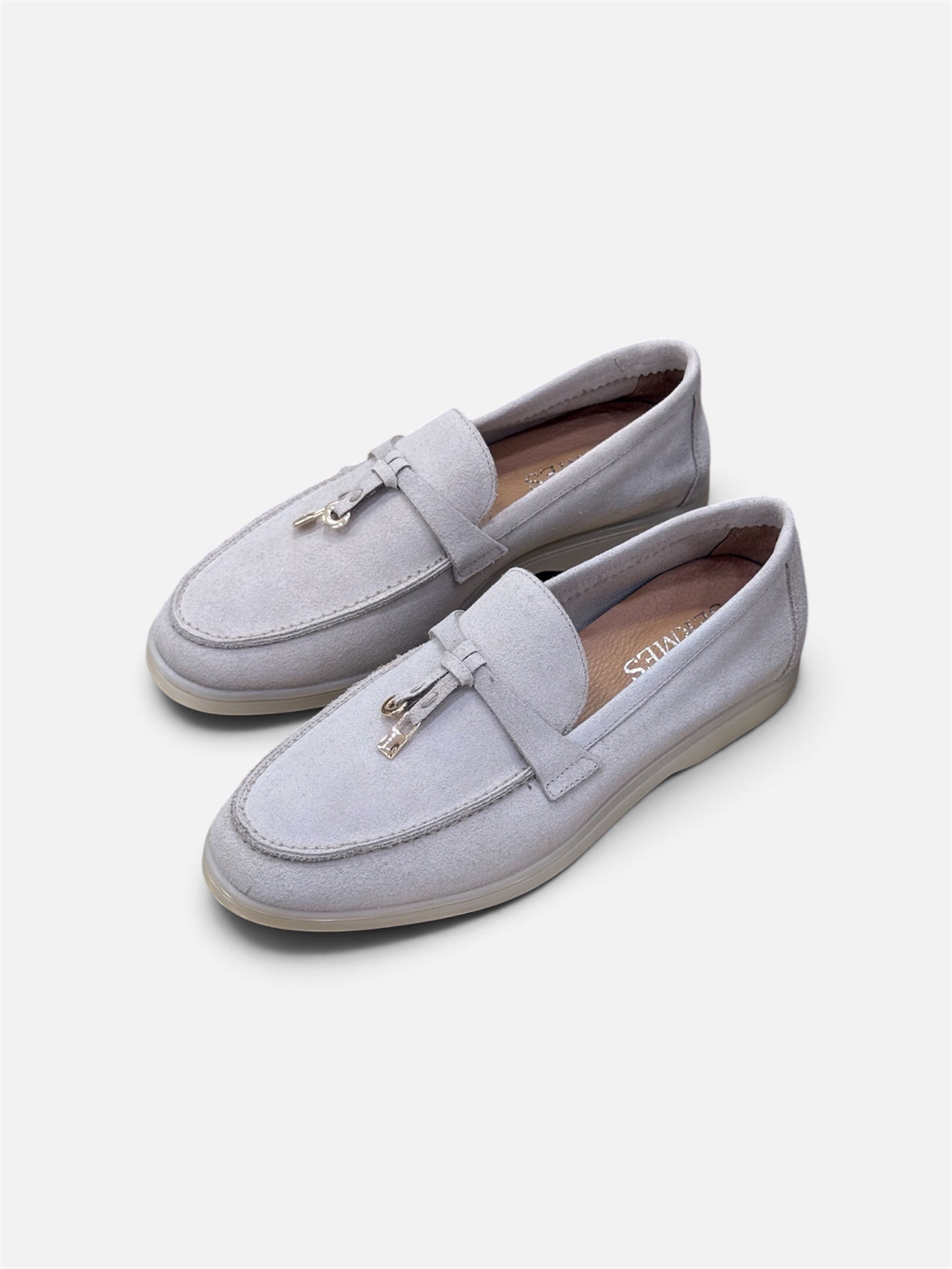 Light Lavender Suede Loafers