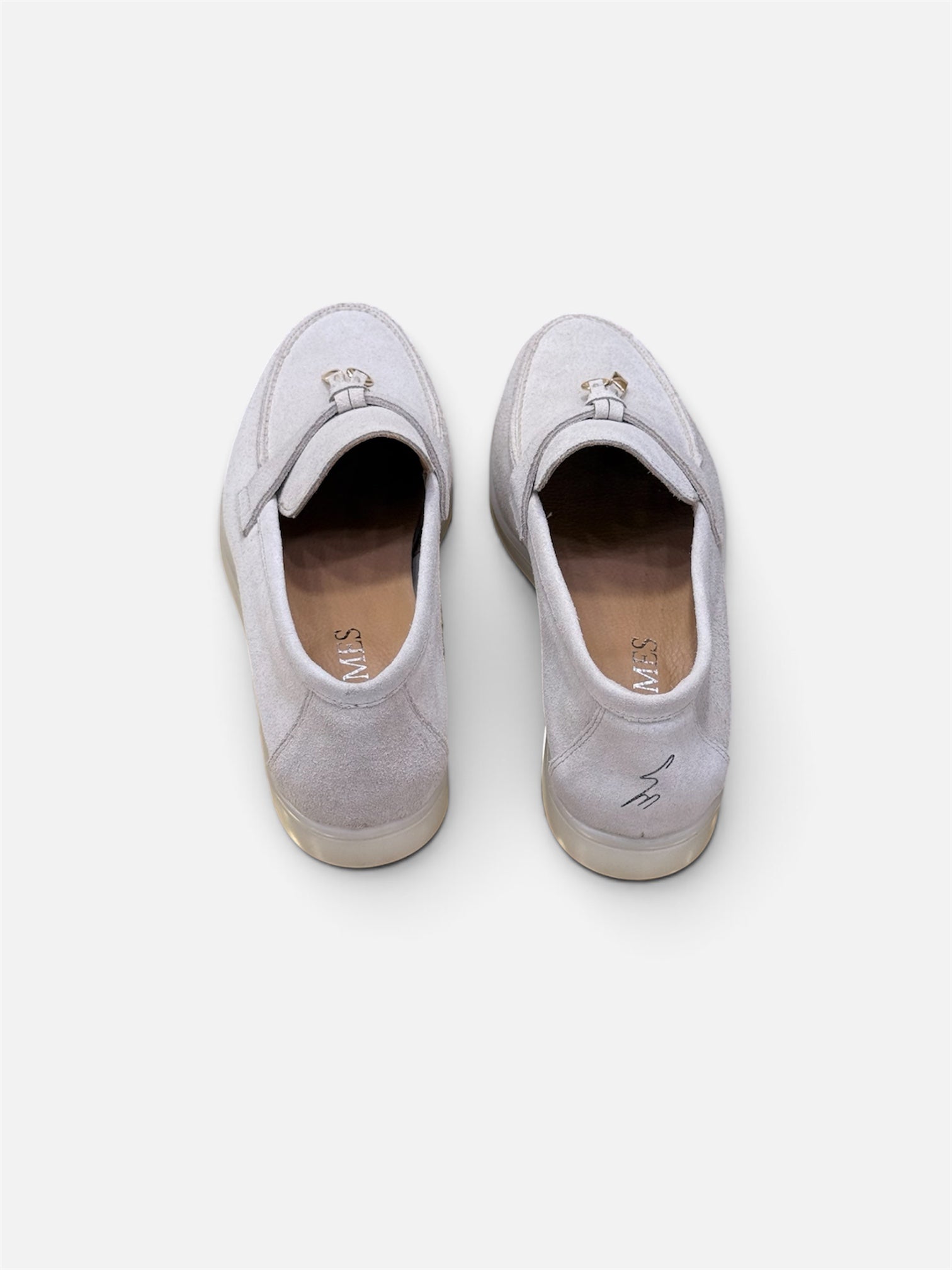 Light Lavender Suede Loafers