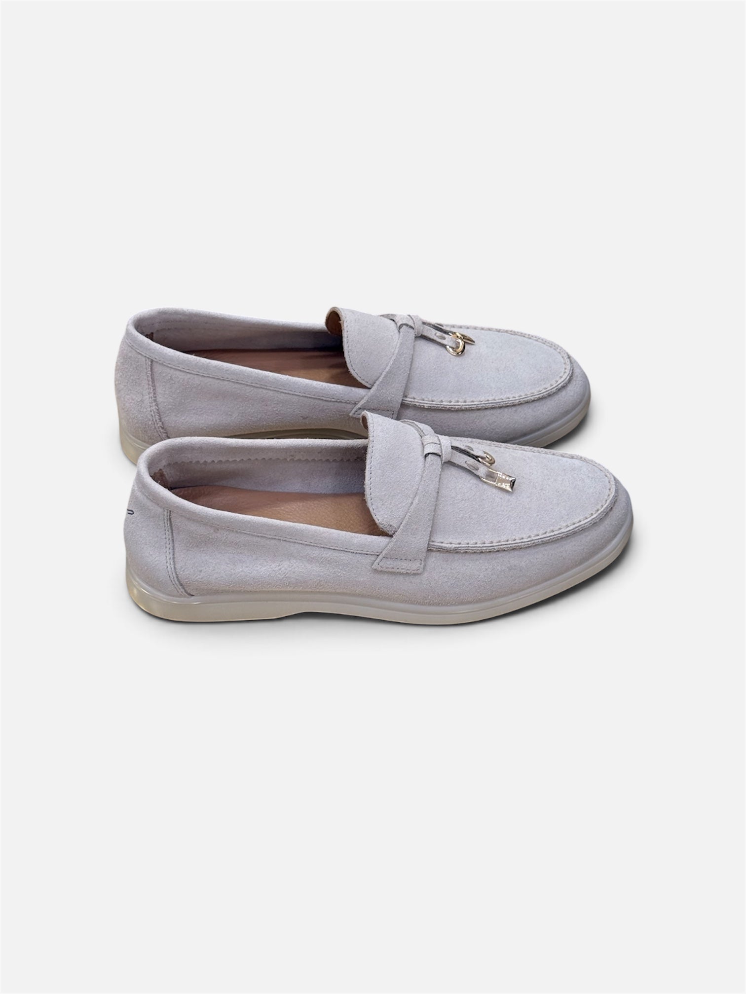 Light Lavender Suede Loafers