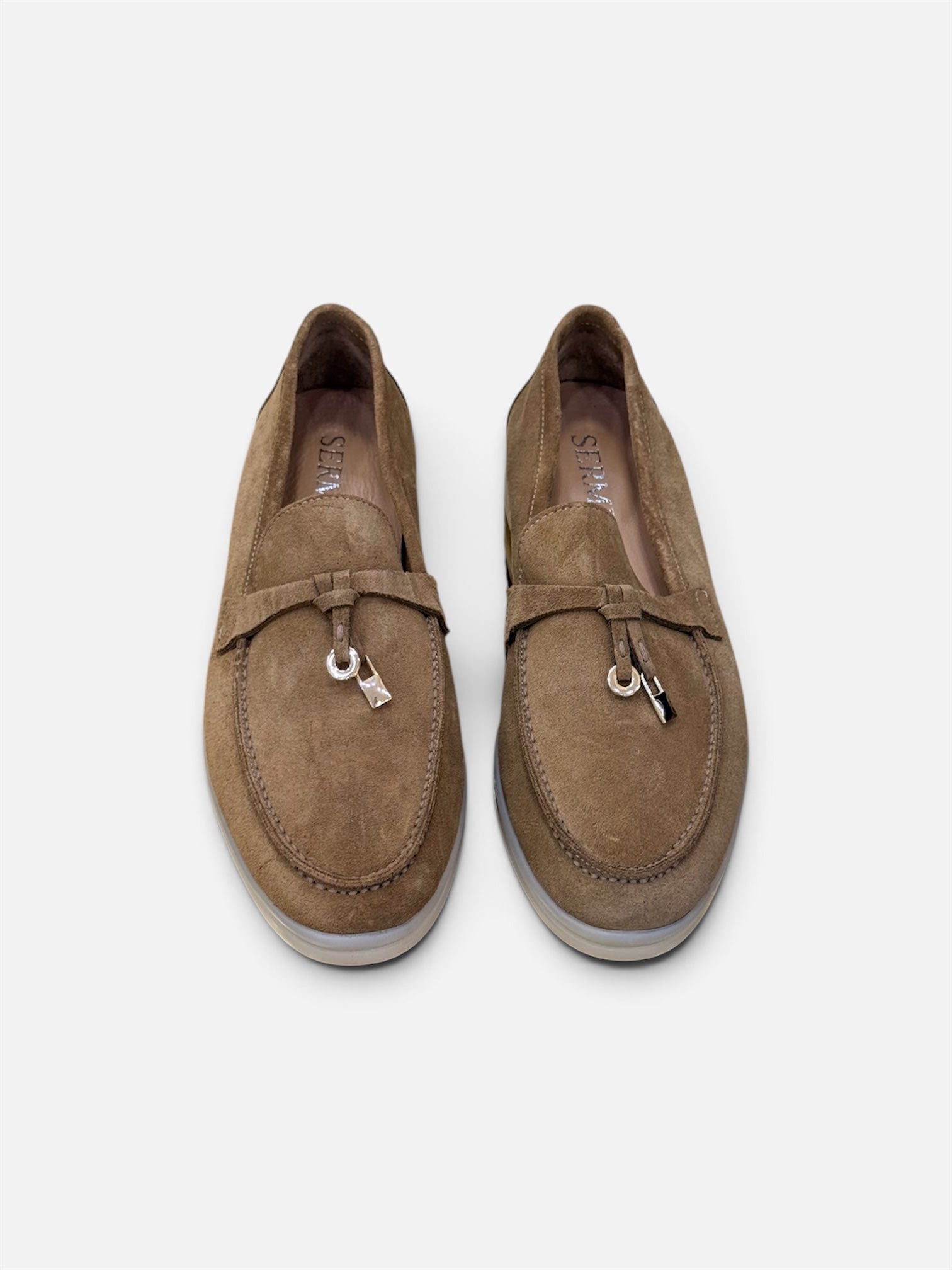 Brown Classic Suede Horsebit Loafers