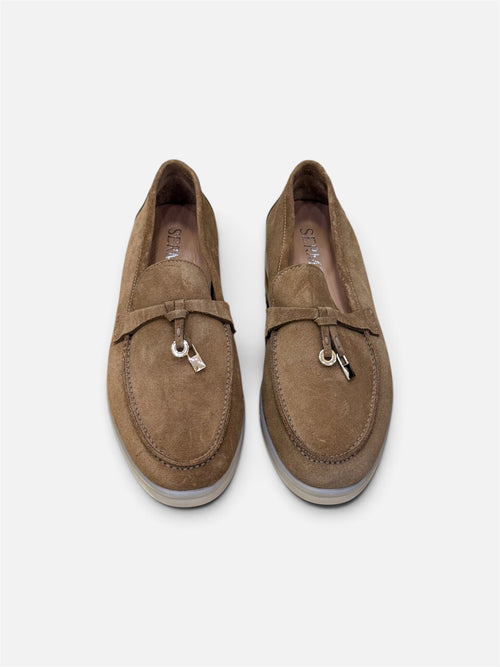 Brown Classic Suede Horsebit Loafers