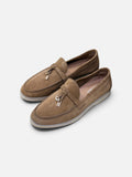 Brown Classic Suede Horsebit Loafers