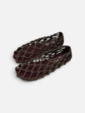 Burgundy Woven Leather Moccasins – Casual Slip-On Shoes